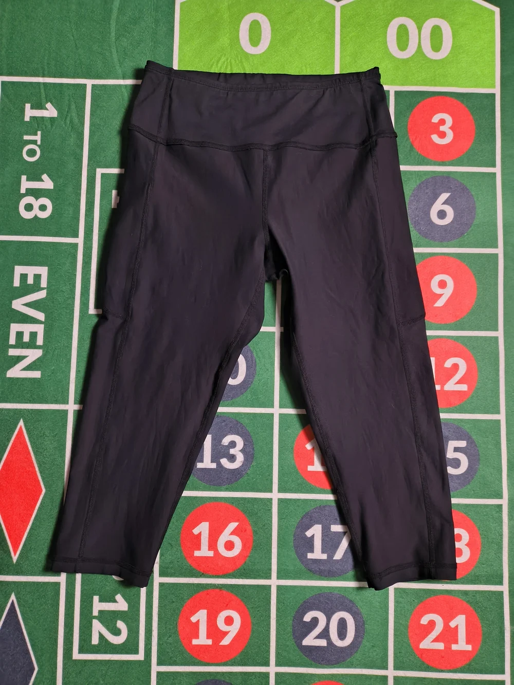 Stelle Leggings Women's Large Black Capri Athletic Yoga Pants Pockets